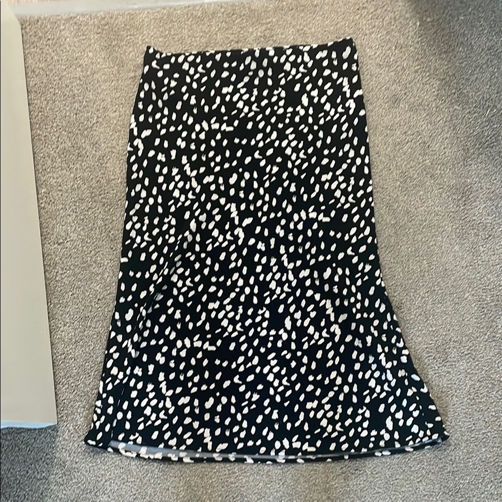 Rachel Zoe Black and White Midi Skirt
